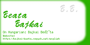 beata bajkai business card